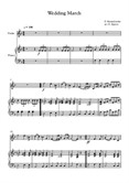 Wedding March, Felix Bartholdy Mendelssohn, For Violin & Piano