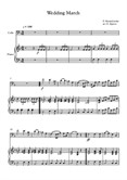 Wedding March, Felix Bartholdy Mendelssohn, For Cello & Piano