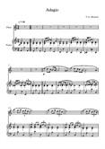 Adagio (In G Minor), Tomaso Giovanni Albinoni, For Flute & Piano
