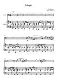 Adagio (In G Minor), Tomaso Giovanni Albinoni, For Cello & Piano